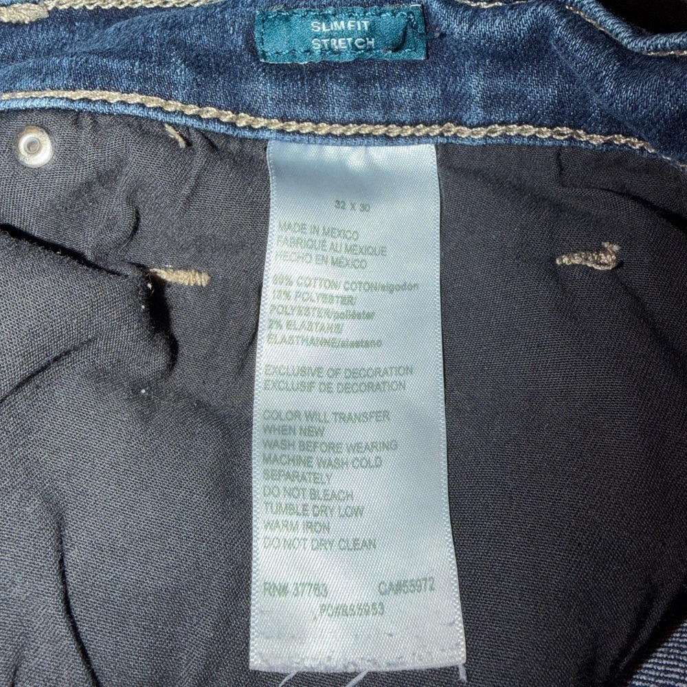 Vintage men's Perry Ellis Dark Blue Straight Jeans, size 32x30, waist 32 - Picture 6 of 6